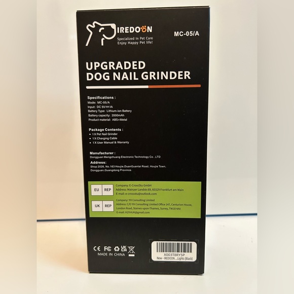 Pet nail trimmer/grinder - rechargeable - Picture 3 of 5